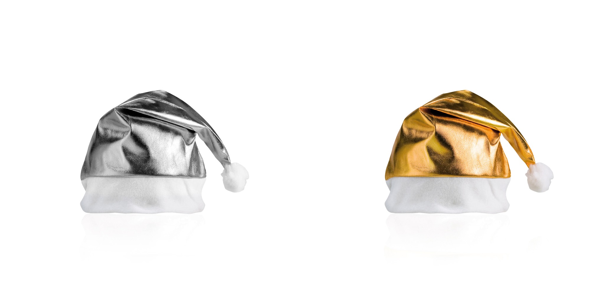 Gorro Papa Noel Shiny DORADO